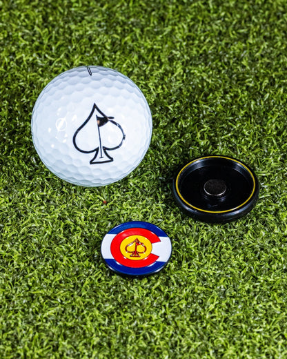 Pop Out Medallion Ball Marker - Colorado - Pins and Aces