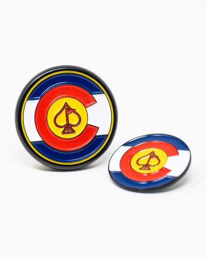 Pop Out Medallion Ball Marker - Colorado - Pins and Aces