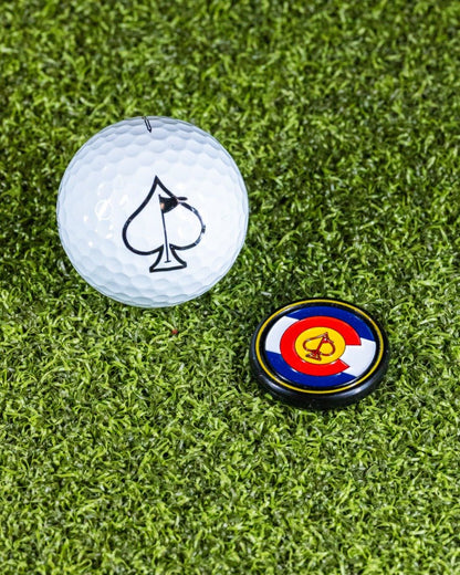 Pop Out Medallion Ball Marker - Colorado - Pins and Aces