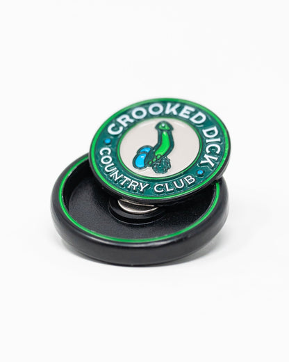 Pop Out Medallion Ball Marker - Crooked Dick - Pins and Aces