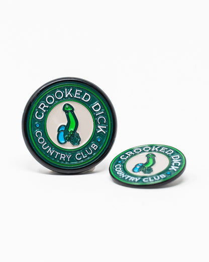 Pop Out Medallion Ball Marker - Crooked Dick - Pins and Aces