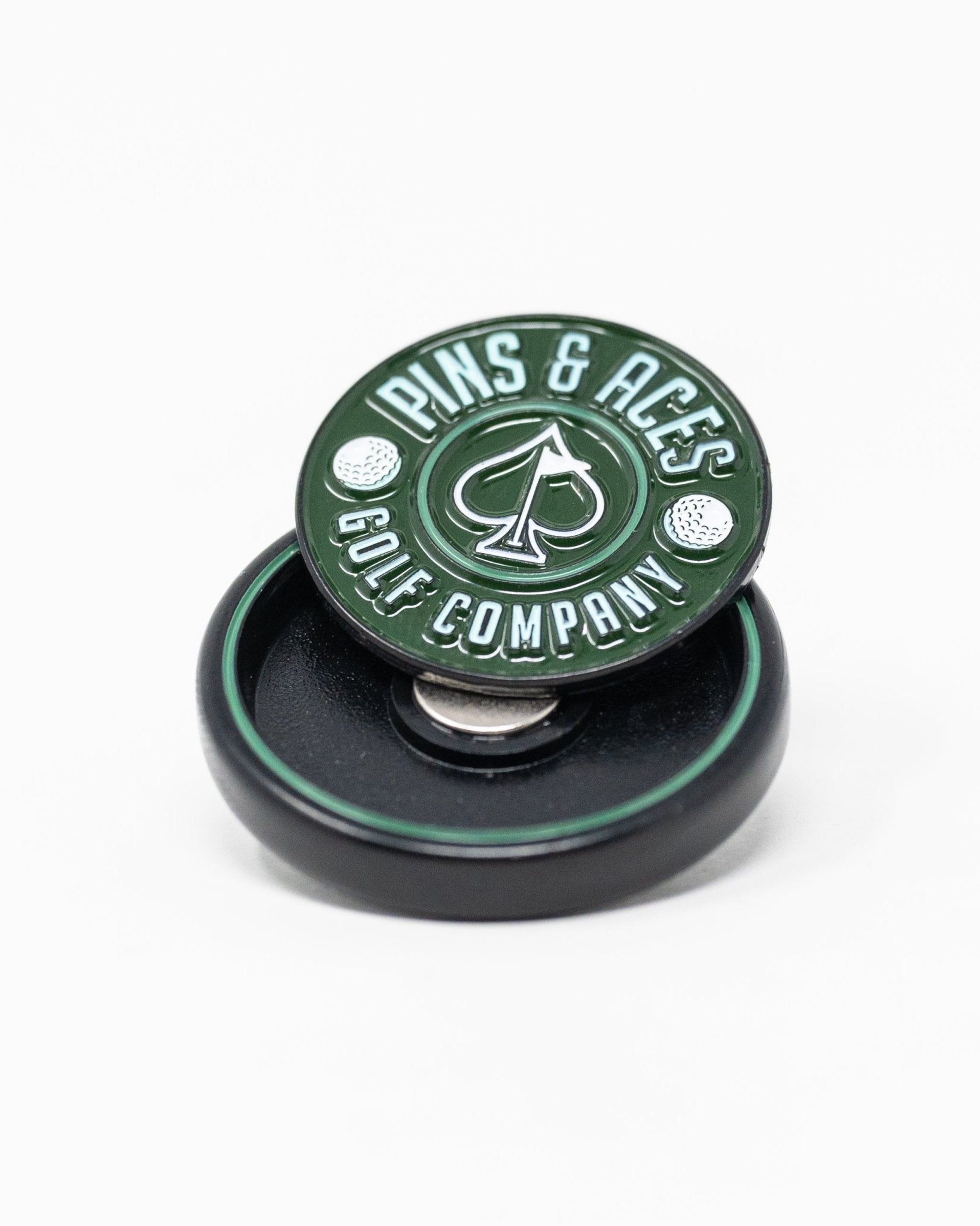 Pop Out Medallion Ball Marker - Green - Pins and Aces