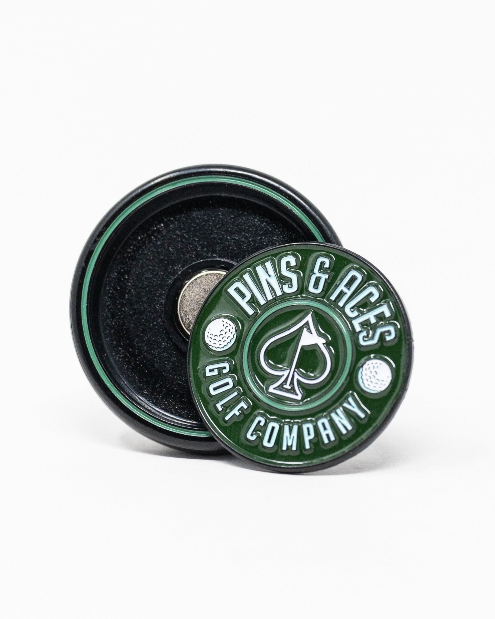 Pop Out Medallion Ball Marker - Green - Pins and Aces