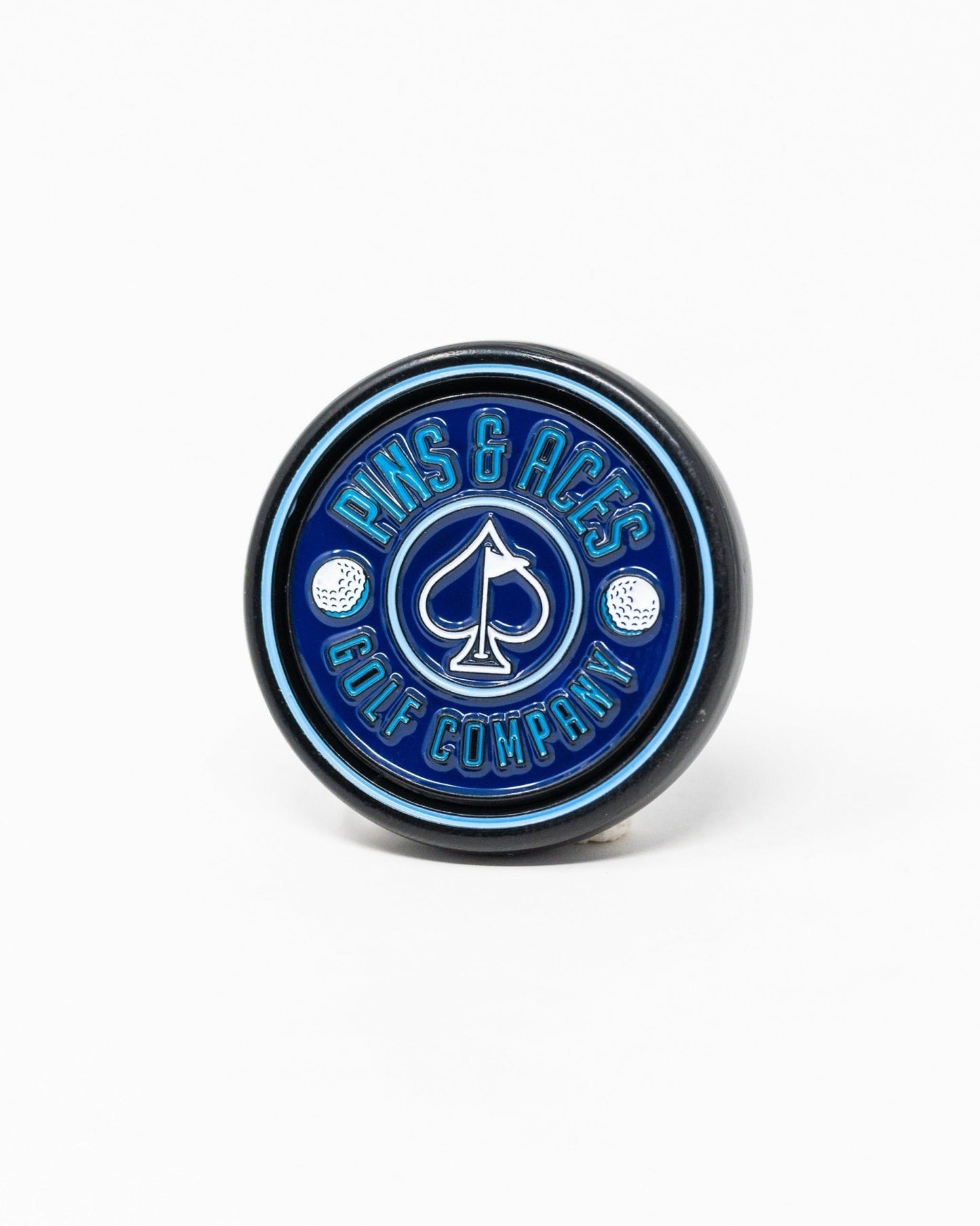 Pop Out Medallion Ball Marker - Navy - Pins and Aces