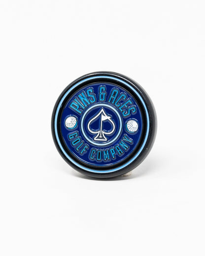 Pop Out Medallion Ball Marker - Navy - Pins and Aces