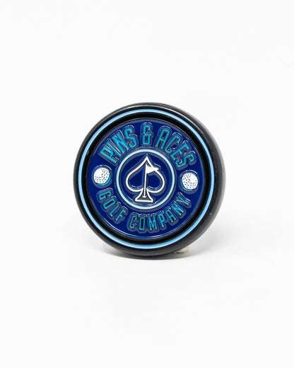 Pop Out Medallion Ball Marker - Navy - Pins and Aces