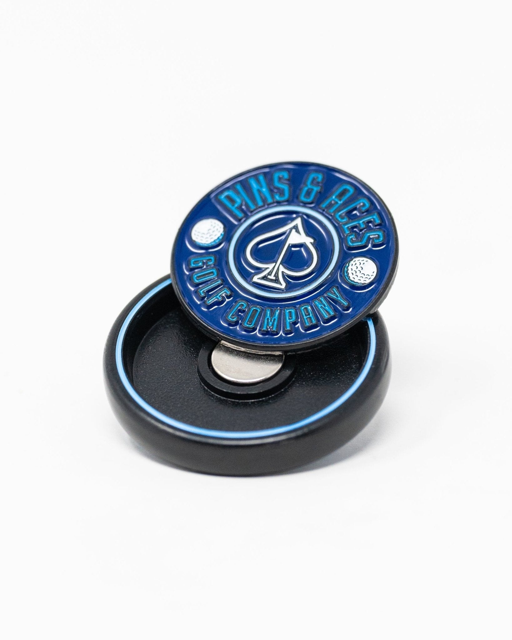 Pop Out Medallion Ball Marker - Navy - Pins and Aces