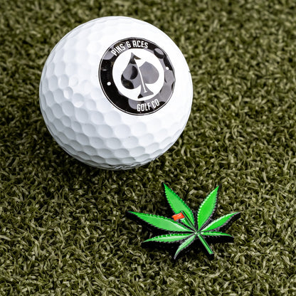 Pot Leaf Ball Marker - Pins and Aces