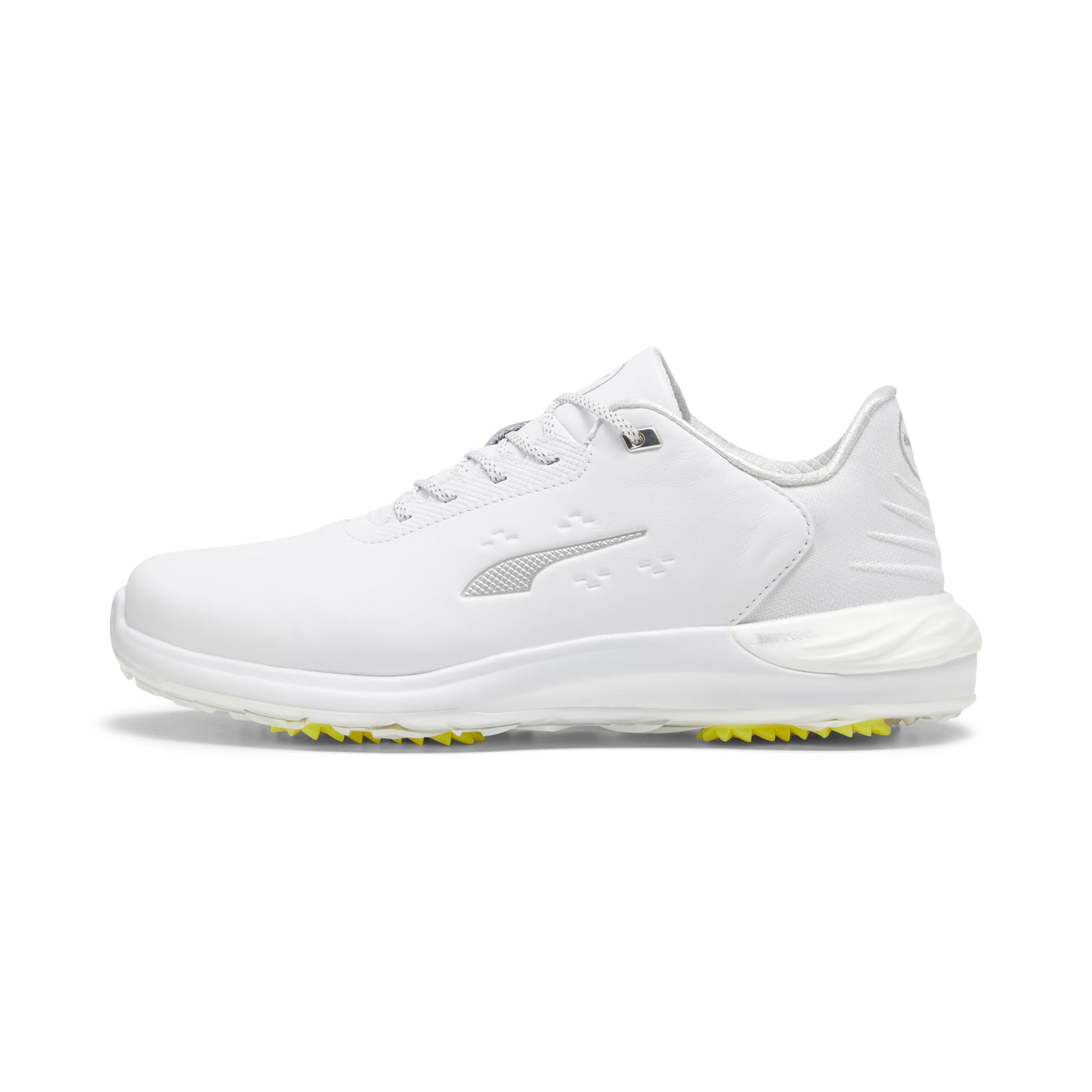 PUMA GOLF Men's Phantomcat Nitro Golf Shoes - 12.5 - Puma White/Puma Silver/Feather Gray