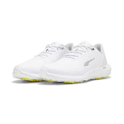 PUMA GOLF Men's Phantomcat Nitro Golf Shoes - 12.5 - Puma White/Puma Silver/Feather Gray