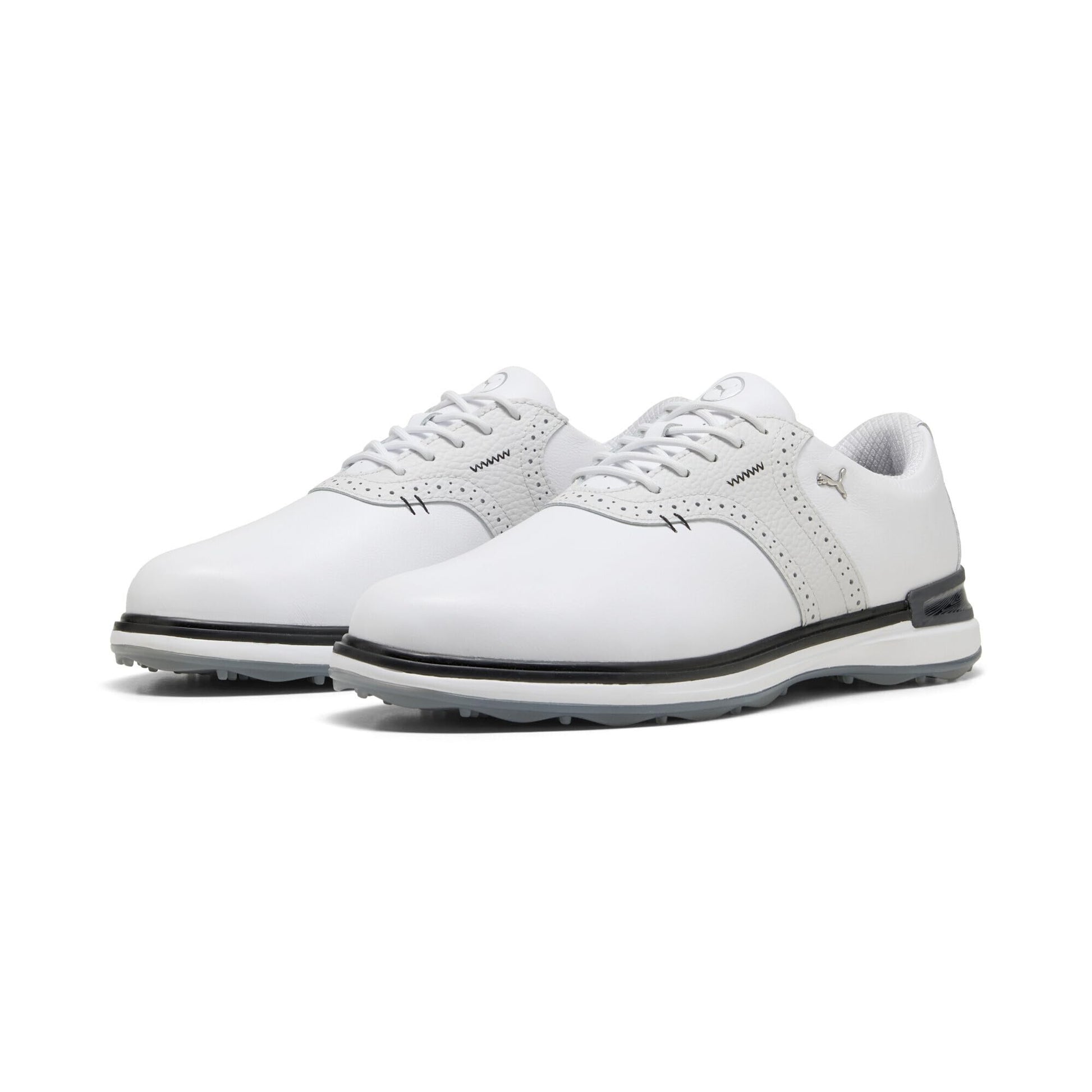 PUMA Men's Avant Golf Shoes - 10 - White Feather Gray Black