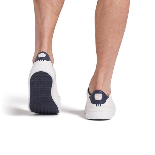 PUMA Men's Classic G Golf Shoes - 8.5 - Warm White - deep Navy