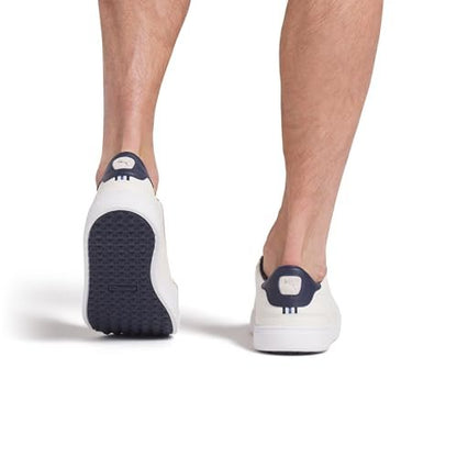 PUMA Men's Classic G Golf Shoes - 8.5 - Warm White - deep Navy