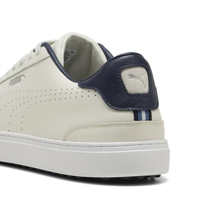 PUMA Men's Classic G Golf Shoes - 8.5 - Warm White - deep Navy