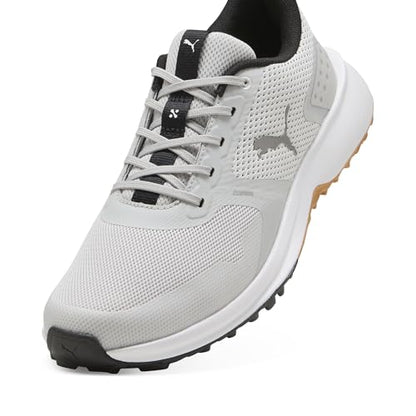 PUMA Men's Fusion Grip 6 Golf Shoe - 8.5 - White/Black