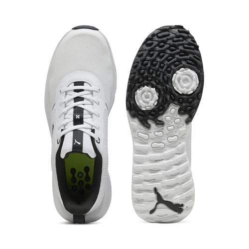 PUMA Men's Fusion Grip 6 Golf Shoe - 8.5 - White/Black