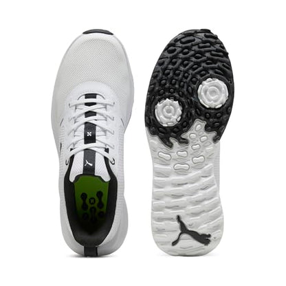 PUMA Men's Fusion Grip 6 Golf Shoe - 8.5 - White/Black