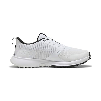 PUMA Men's Fusion Grip 6 Golf Shoe - 8.5 - White/Black