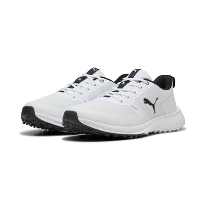 PUMA Men's Fusion Grip 6 Golf Shoe - 8.5 - White/Black