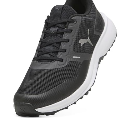 PUMA Men's Fusion Grip 6 Golf Shoe - 8.5 - White/Black