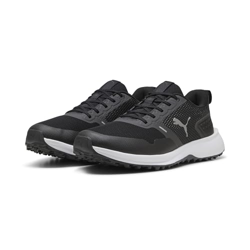 PUMA Men's Fusion Grip 6 Golf Shoe - 8.5 - White/Black
