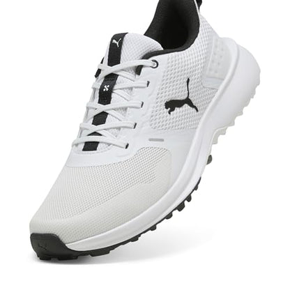 PUMA Men's Fusion Grip 6 Golf Shoe - 8.5 - White/Black