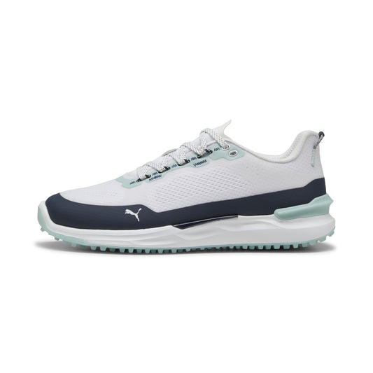 PUMA Men's Ignite Elevate X Golf Shoes - 15 - Puma White - deep Navy - modern Mint