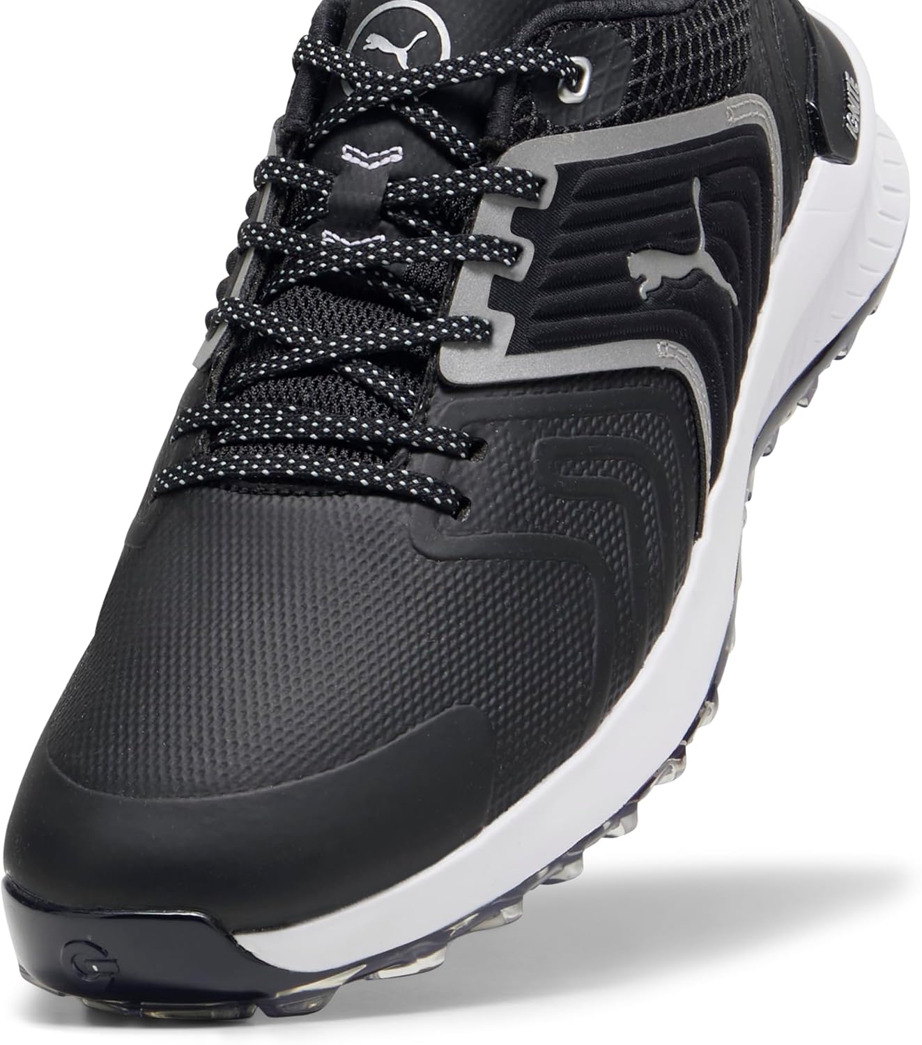 PUMA Men's Ignite Innovate Golf Shoes - 7.5 - White/Black