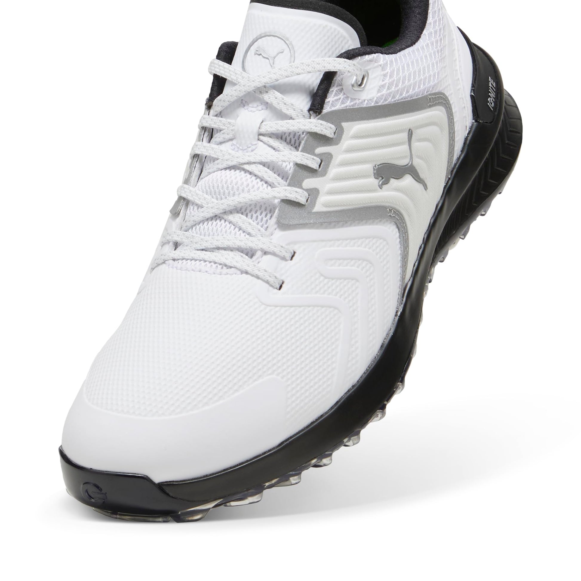 PUMA Men's Ignite Innovate Golf Shoes - 7.5 - White/Black