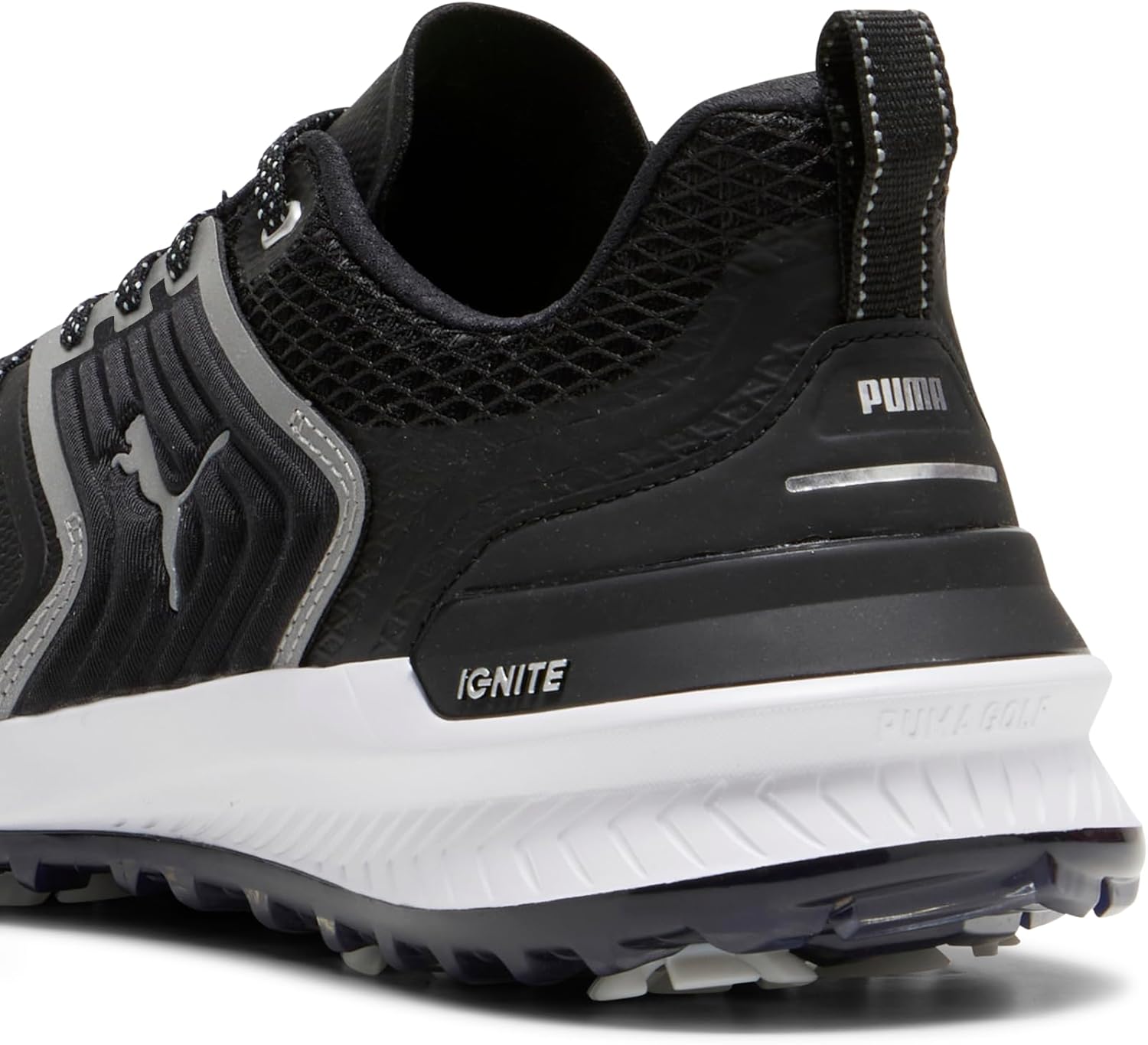 PUMA Men's Ignite Innovate Golf Shoes - 7.5 - White/Black