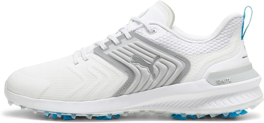PUMA Men's Ignite Innovate Golf Shoes - Puma White - cool Light Gray - 9.5
