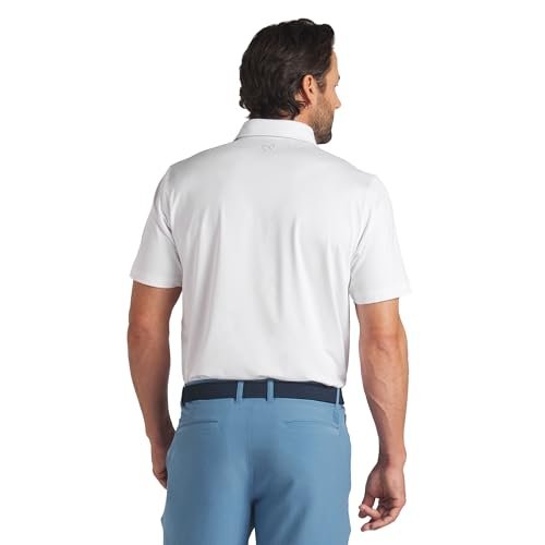 PUMA Men's Mattr Brigade Polo - Deep Navy - ash Gray - Small