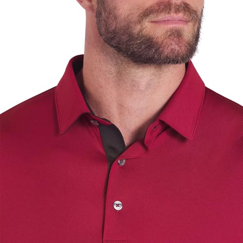 PUMA Men's Mattr Brigade Polo - Deep Navy - ash Gray - Small