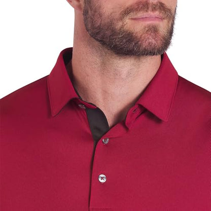 PUMA Men's Mattr Brigade Polo - Deep Navy - ash Gray - Small