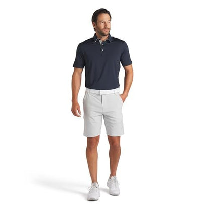 PUMA Men's Mattr Brigade Polo - Deep Navy - ash Gray - Small