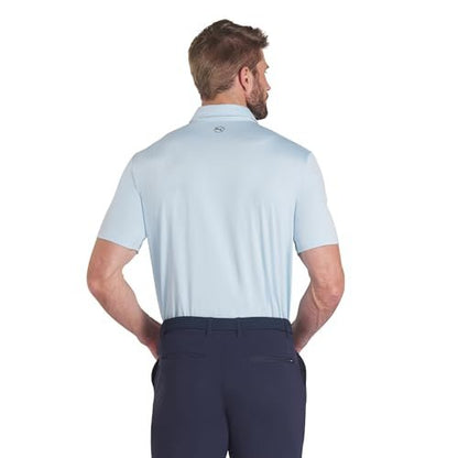 PUMA Men's Mattr Brigade Polo - Deep Navy - ash Gray - Small