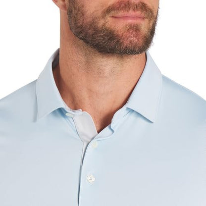 PUMA Men's Mattr Brigade Polo - Deep Navy - ash Gray - Small