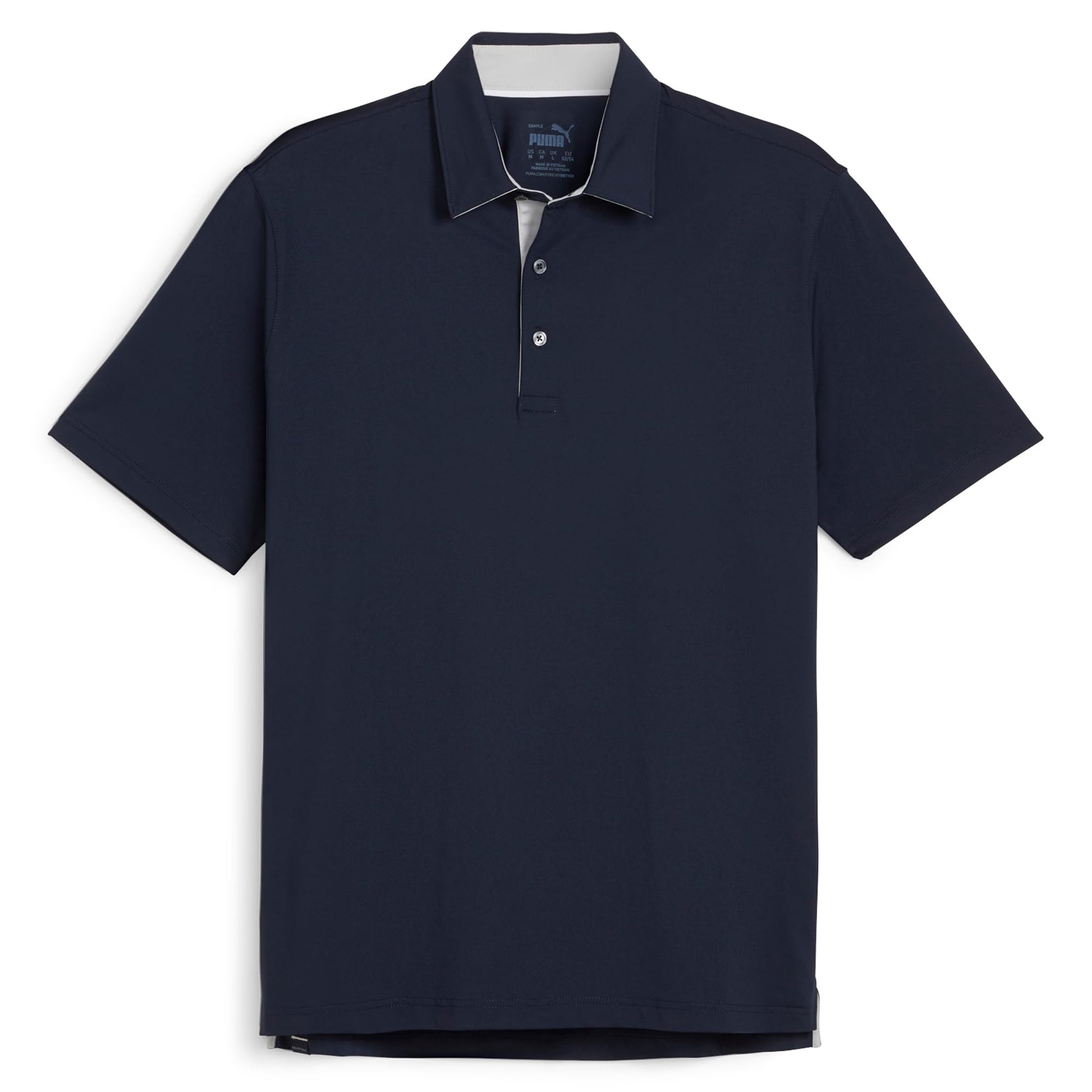 PUMA Men's Mattr Brigade Polo - Deep Navy - ash Gray - Small