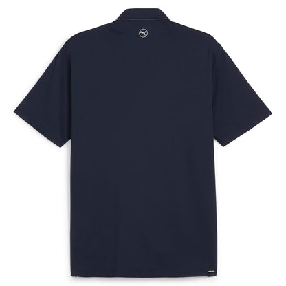 PUMA Men's Mattr Brigade Polo - Deep Navy - ash Gray - Small