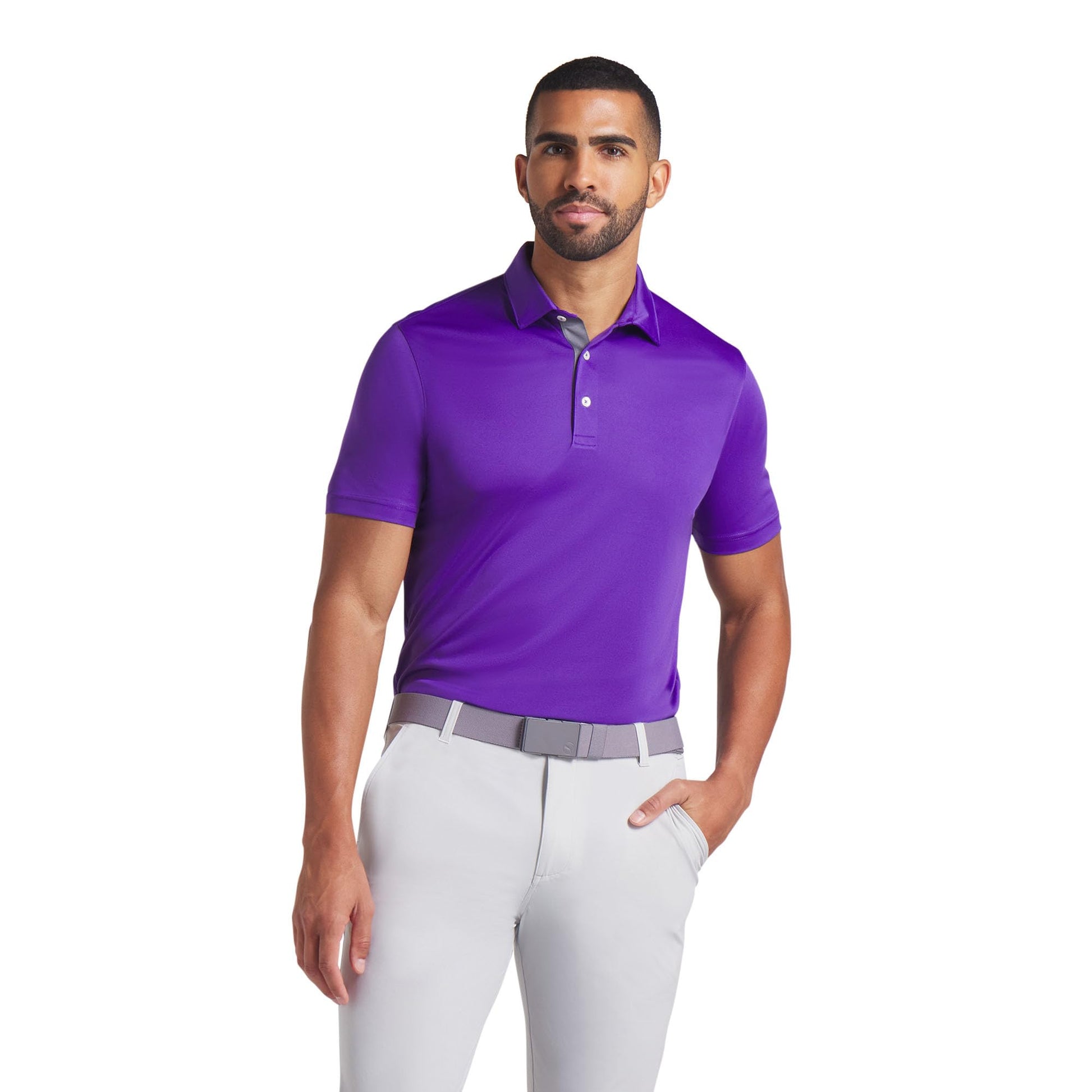 PUMA Men's Pure 2.0 Polo - White Glow - XX - Large