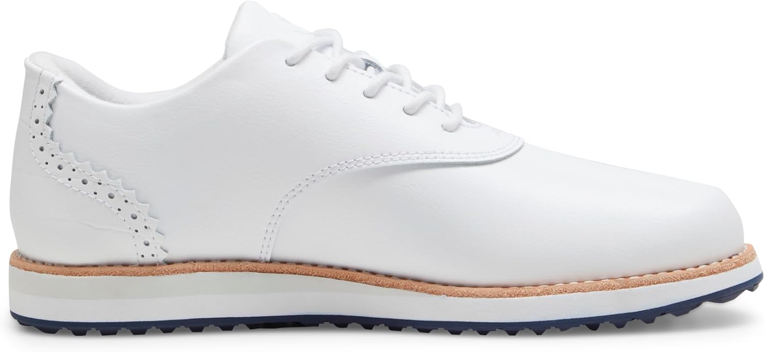 PUMA Women's Avant Golf Shoes - 7 - Puma White - deep Navy - sand Dune