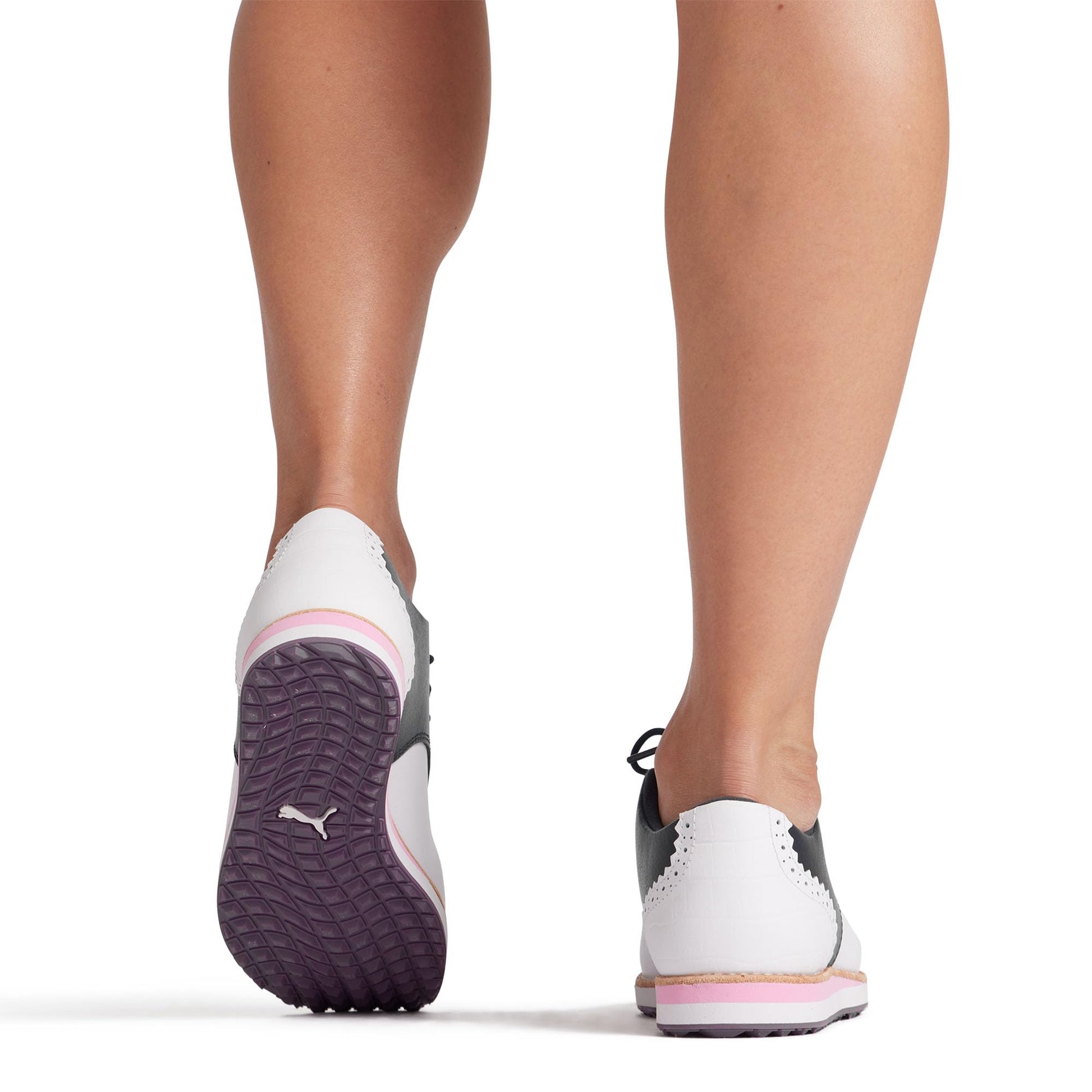 PUMA Women's Avant Golf Shoes - 7 - Puma White - deep Navy - sand Dune