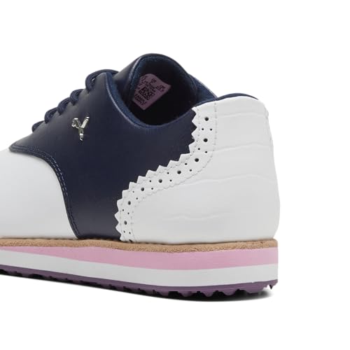 PUMA Women's Avant Golf Shoes - 7 - Puma White - deep Navy - sand Dune