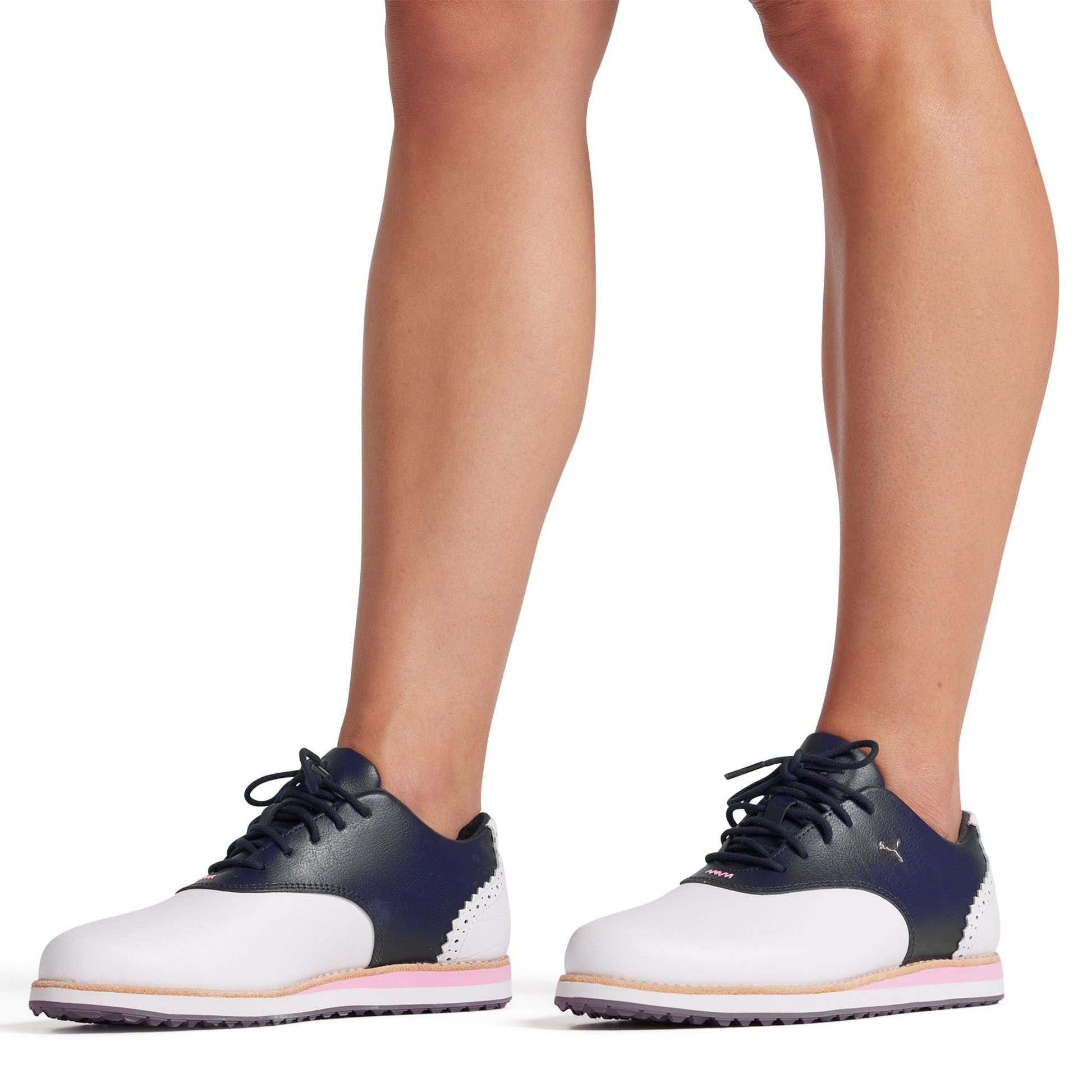 PUMA Women's Avant Golf Shoes - 7 - Puma White - deep Navy - sand Dune