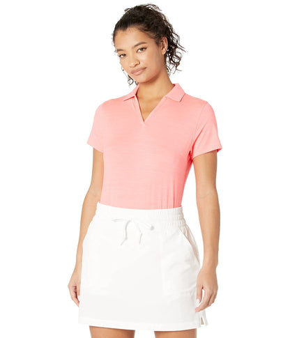 PUMA Women's Cloudspun Free Polo - X - Small - Ignite Pink Heather