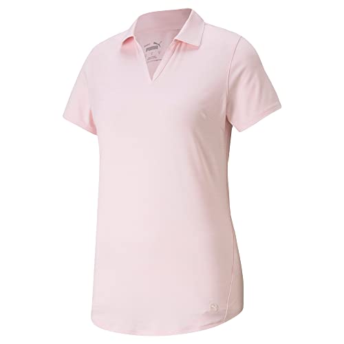 PUMA Women's Cloudspun Free Polo - X - Small - Parfait Pink Heather