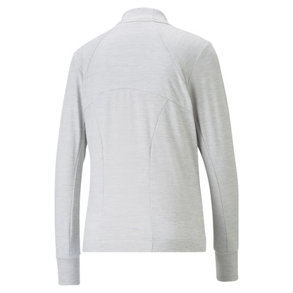 PUMA Women's Cloudspun Heather Full Zip Jacket - X - Small - Puma Black Heather