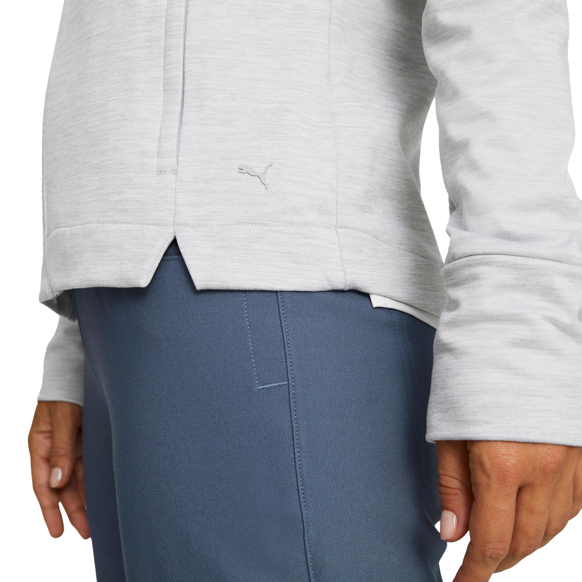 PUMA Women's Cloudspun Heather Full Zip Jacket - X - Small - Puma Black Heather