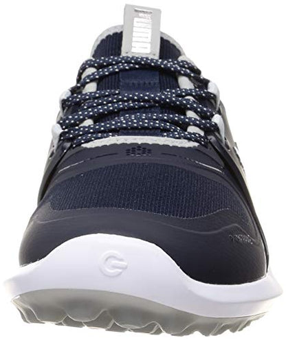 PUMA Women's Ignite Fasten8 Golf Shoe - High Rise Puma Silver Scuba Blue - 6