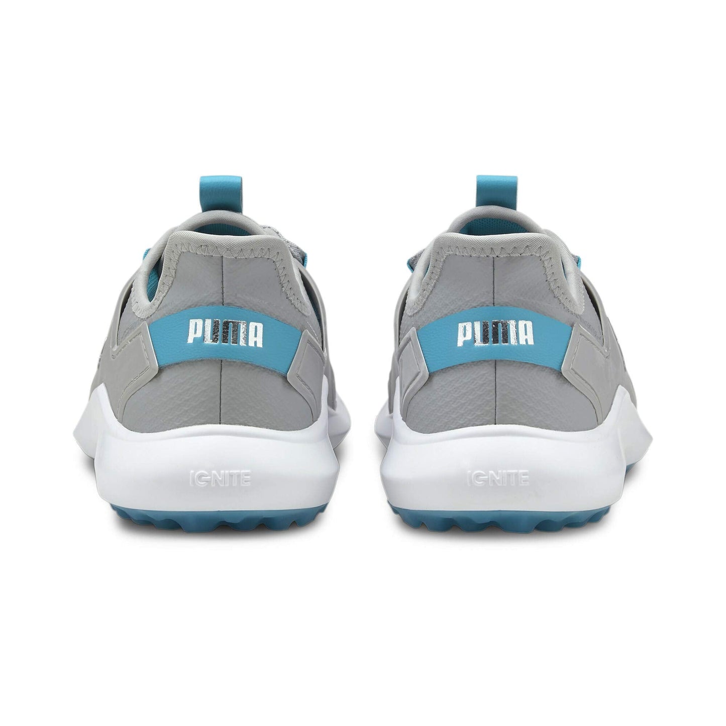 PUMA Women's Ignite Fasten8 Golf Shoe - High Rise Puma Silver Scuba Blue - 6